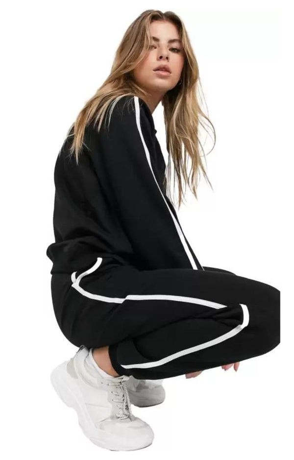 Ladies Black Tracksuit
