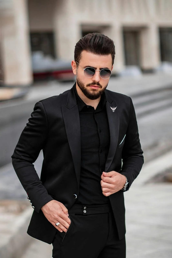 Men's Black Coat Suit