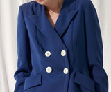 Ladies Blue Trench Suit