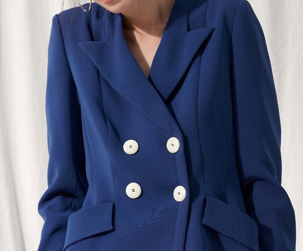 Ladies Blue Trench Suit