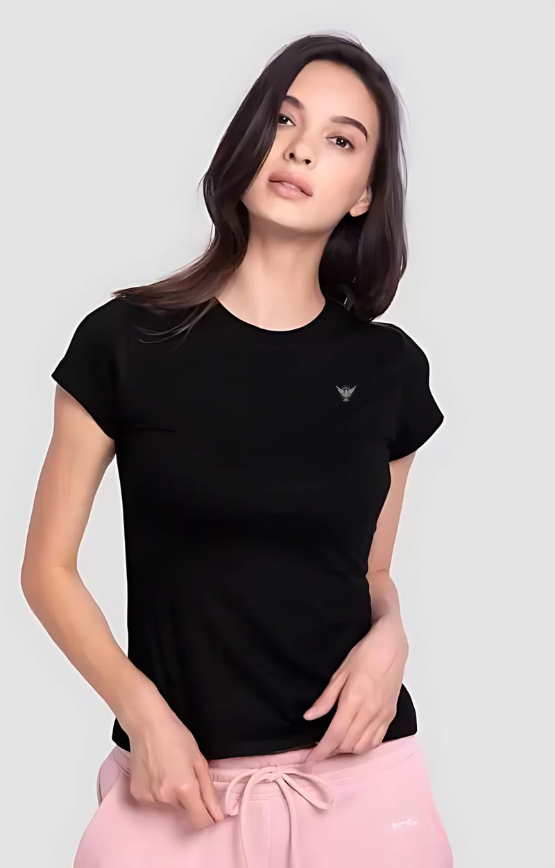 Women Black T Shirt